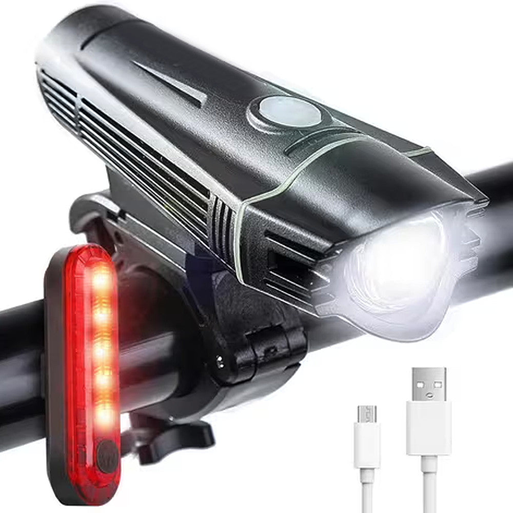 350 lumières de vélo rechargeables USB 4 modes phare avant et arrière