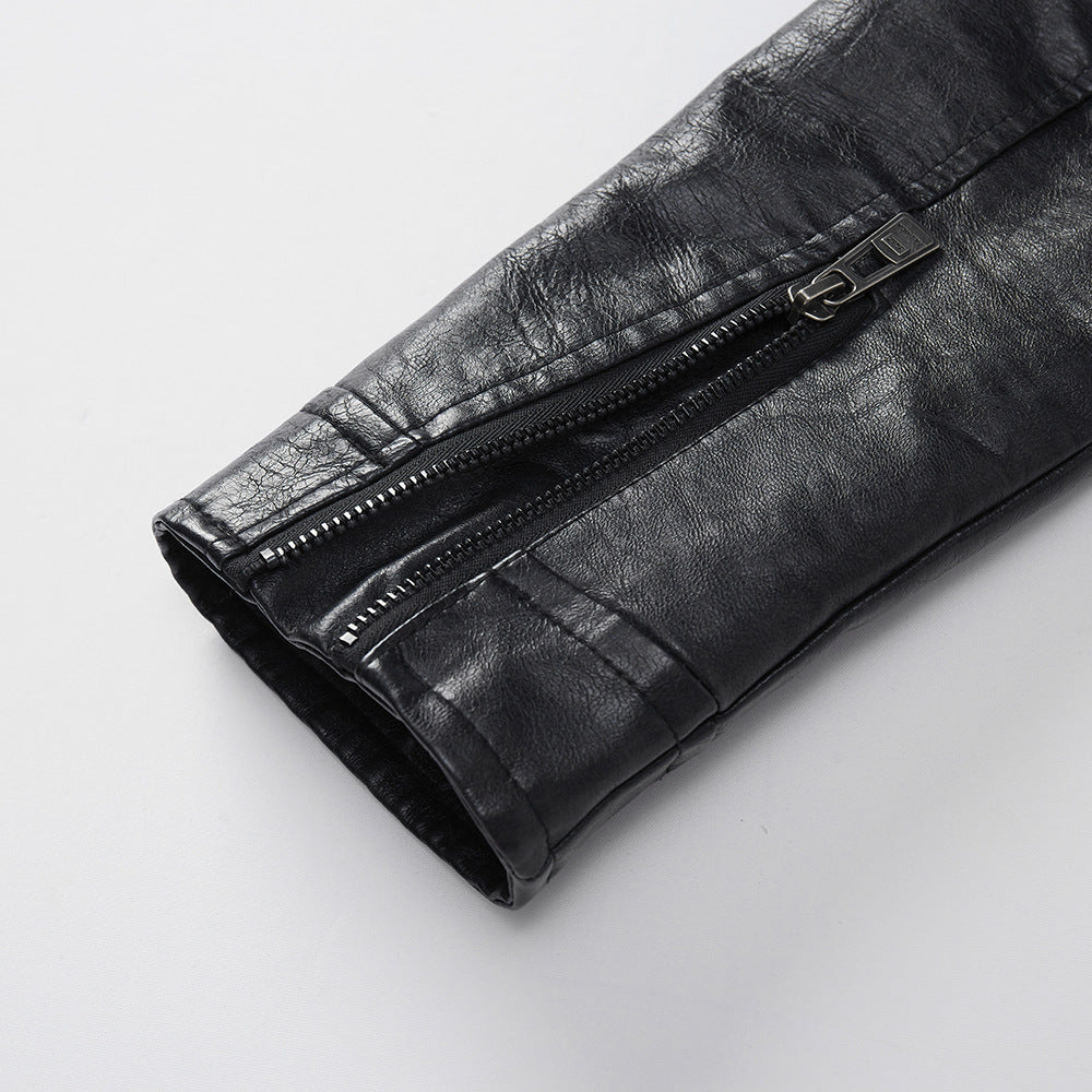Veste en cuir Trendy Pocket Pu personnalisé