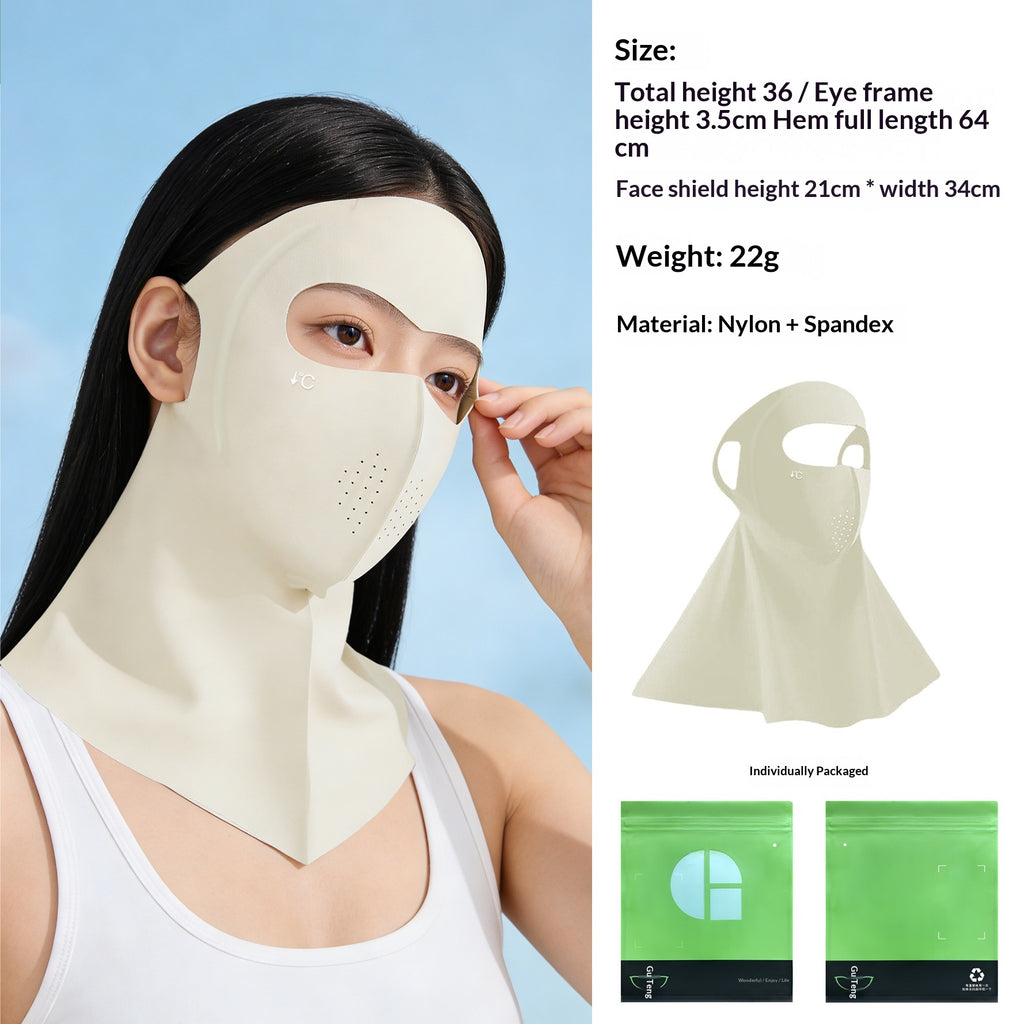 Masque du visage de la soie de glace d'été pour les femmes