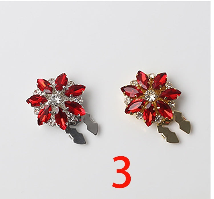 Couverture de bouton cristal Couleur Cheval Eye Glass Perceuse boucle