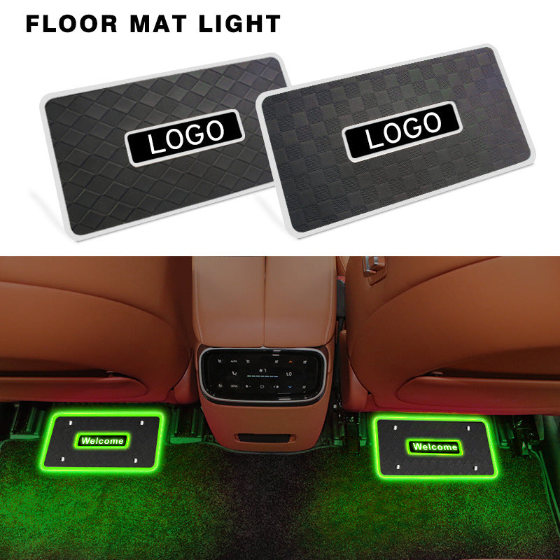Tapis de voiture Ambiance Light Led Voiture lumière décorative Bluetooth RGB Foot Sound Control Rhyt