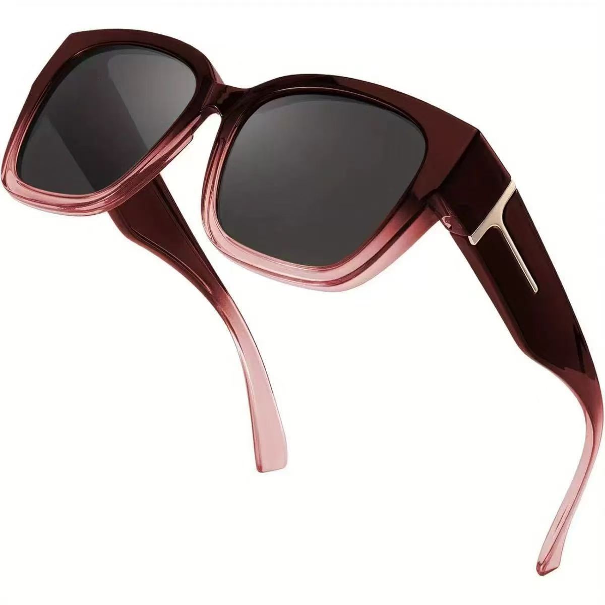Lunettes Myopia surdimensionnées de style coréen avec une impression léopard pour un look premium
