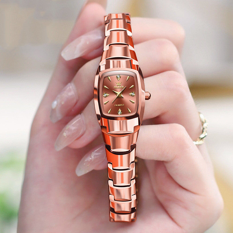 Tungsten en acier Quartz Montres Femmes Mode