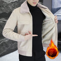 Veste chaude doublée de fourrure de col tournant