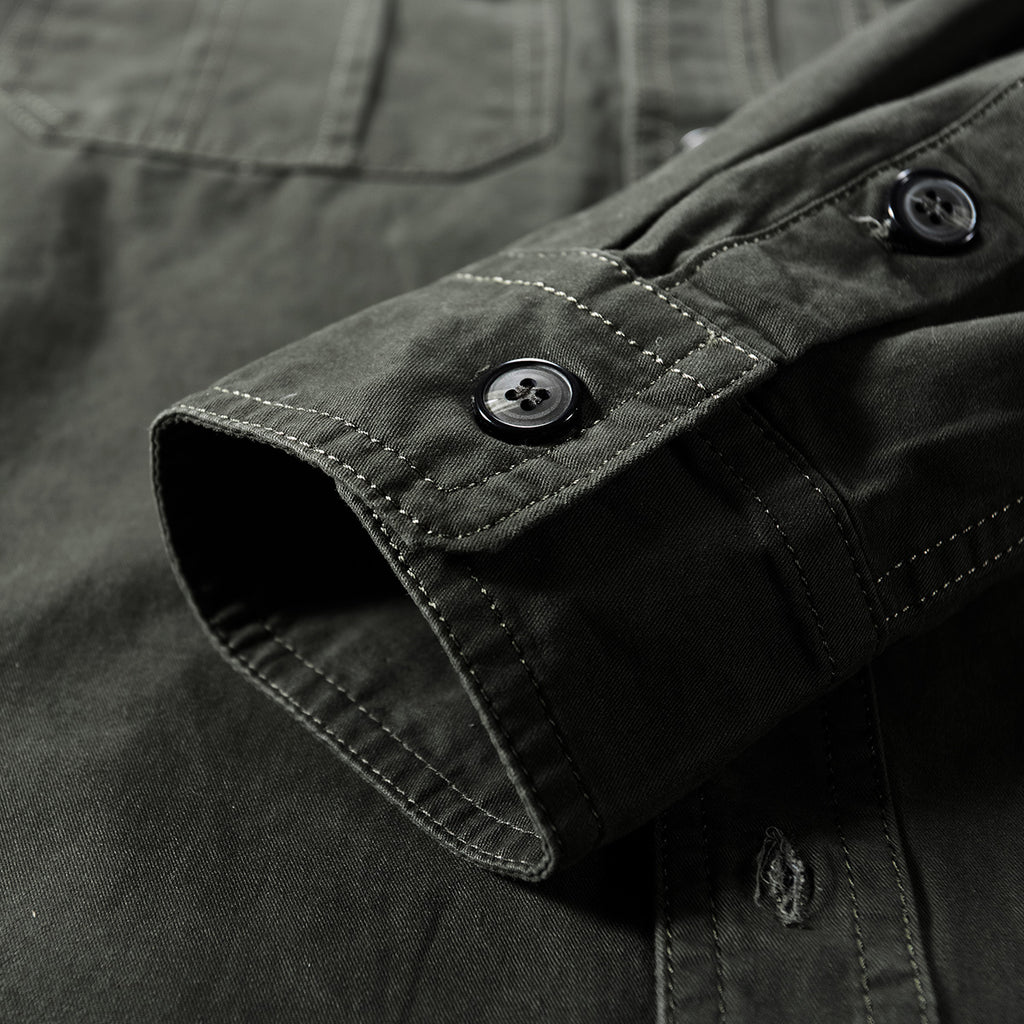 Haut de chemise à manches longues rétro mode homme