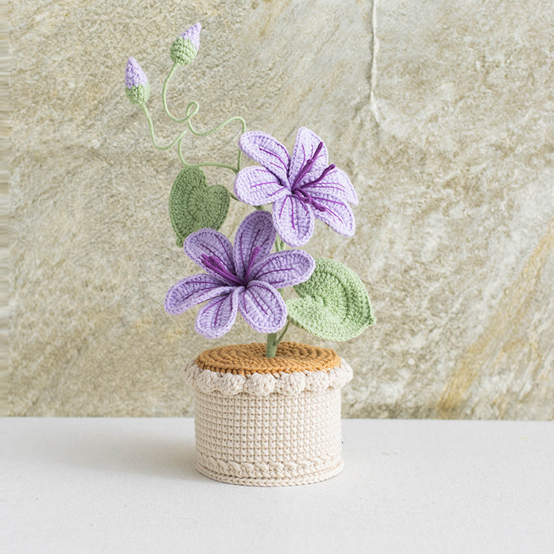 Bouquet en pot tissé à la main
