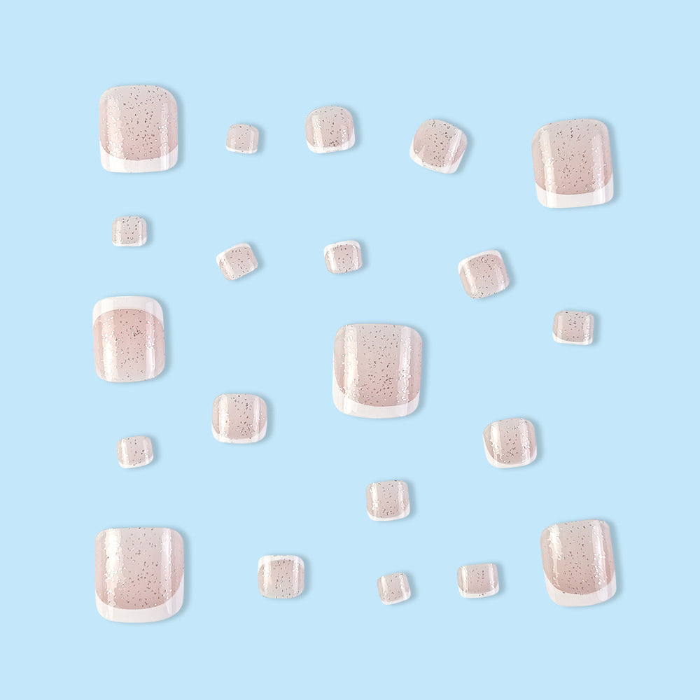 Améliorez votre look 24 Conseils pour ongles artificiels carrés courts avec glissade et un whi de style français