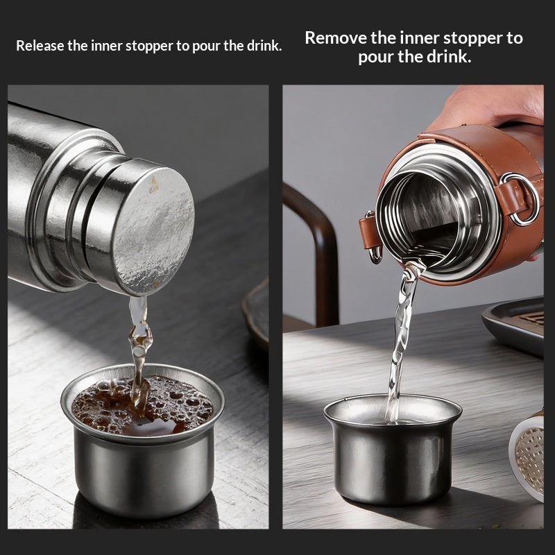 Coupe isotherme double couche épais avec séparation de l'infuseur de thé
