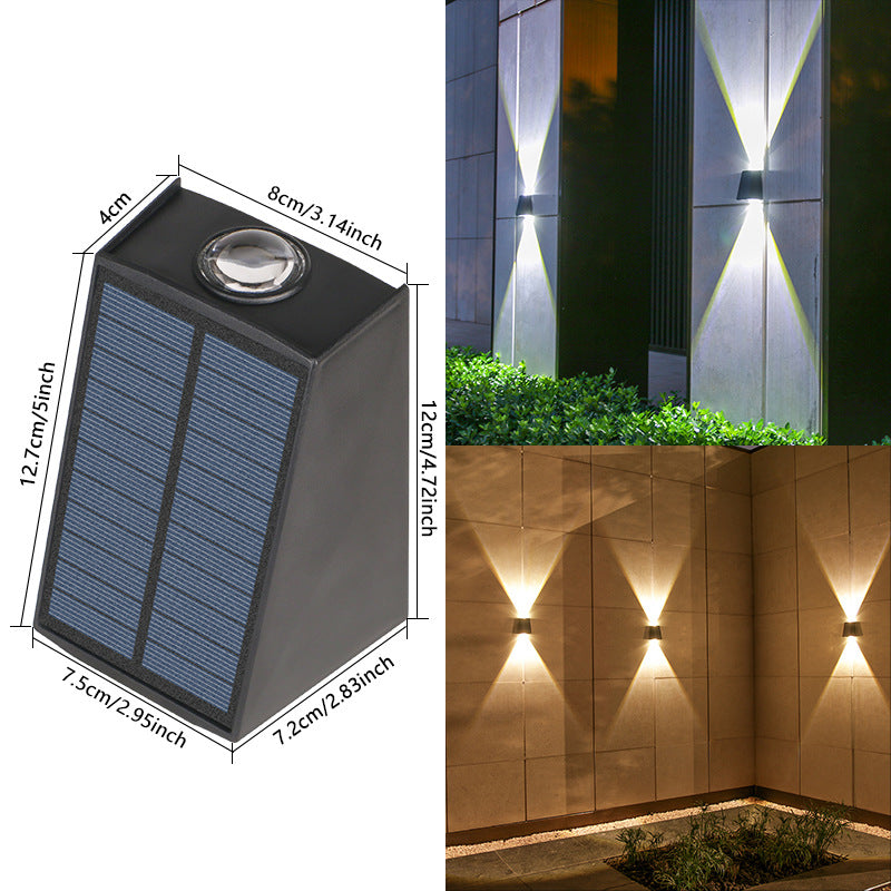 Lampe murale extérieure solaire Décoration de cour Atmosphère Lampe murale