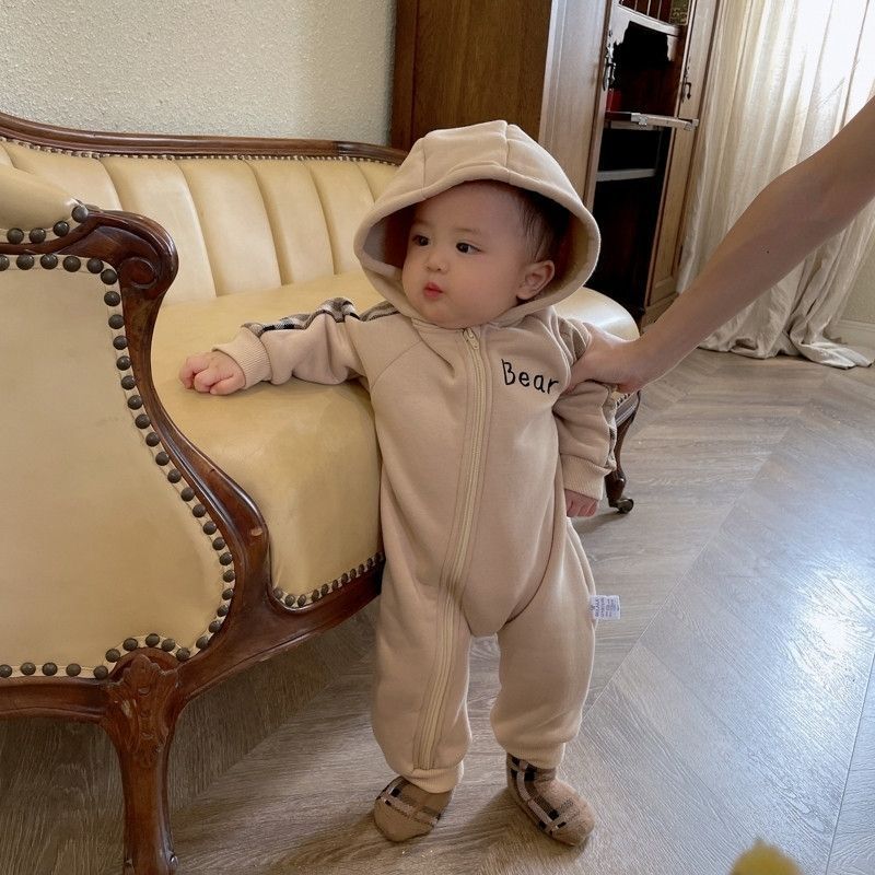 AutumnWinter Fleece- Lined Onesie pour les nouveau-nés