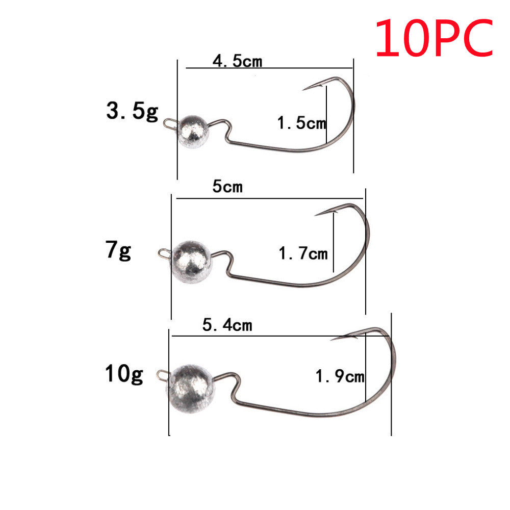 Lead head fishing hook