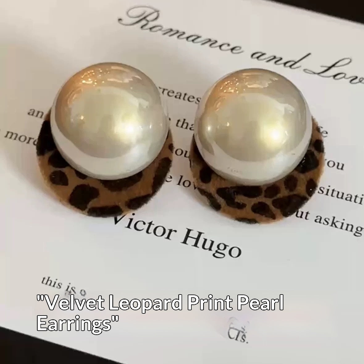 Boucles d'oreilles style coréen Retro Leopard