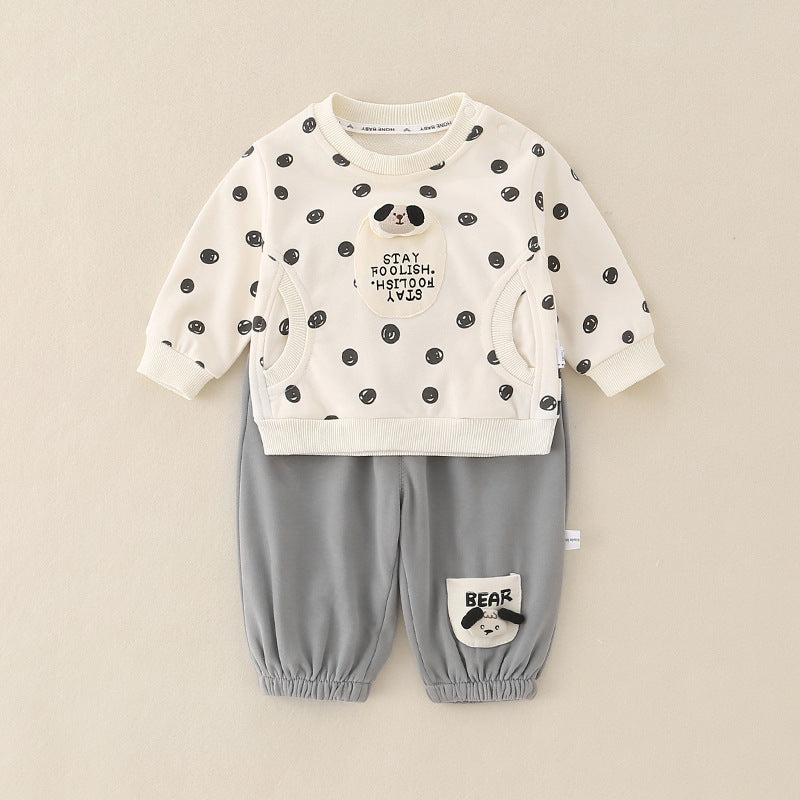 Pure Cotton Romper Set Pour Garçons Mignon Enfants Vêtements Bébé Garçon Outfits
