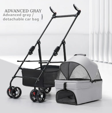 Poussette pour chiens et chats léger et pliable
