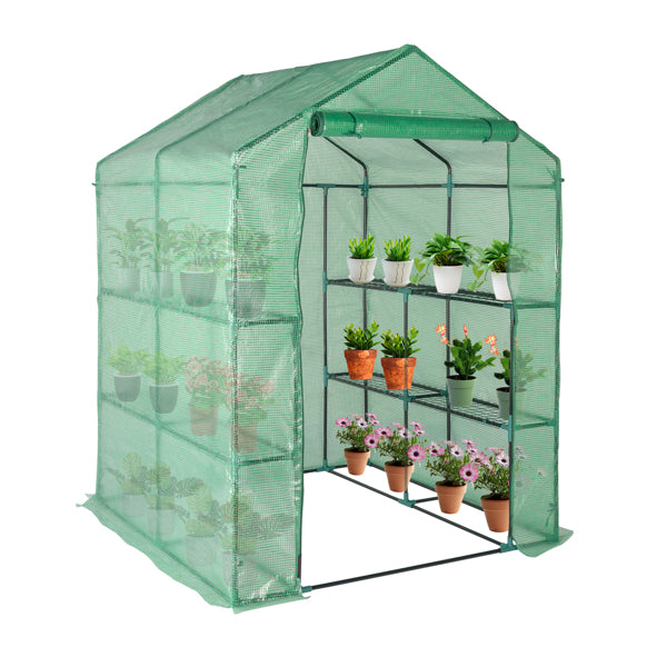143x143x195cm Tube en fer noir Steeple avec 8 pièces Grille Fleur Stand avec fermeture à glissière