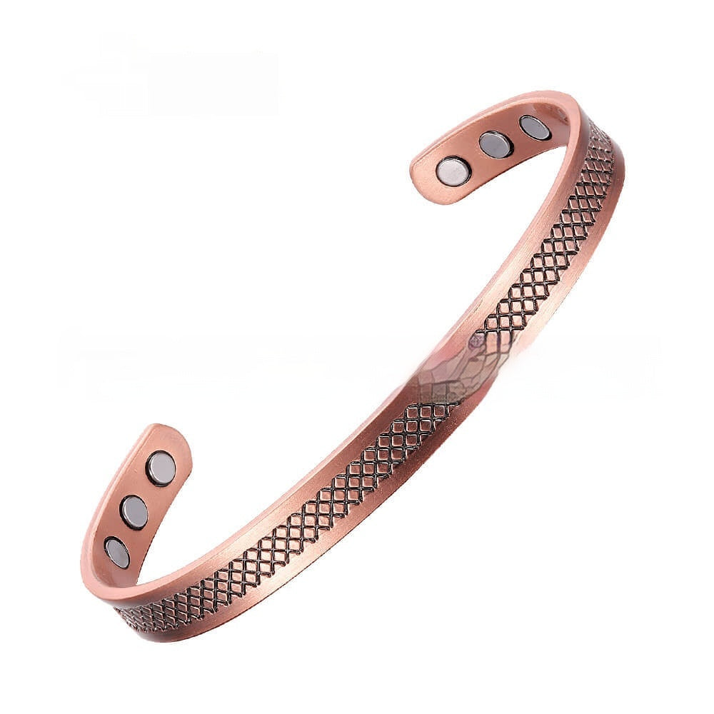 Bracelet en cuivre pourpre simple et élégant pour femmes