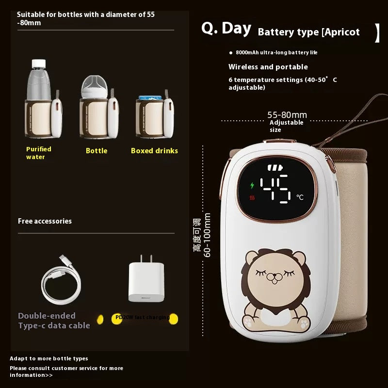 Température constante Alimentation Couverture de bouteille lait chaud lait de nuit Artifact sortir Portable Un