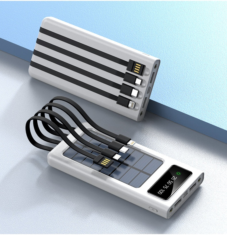 Avec câble à quatre fils Solar Energy Portable Batterie pour téléphones mobiles