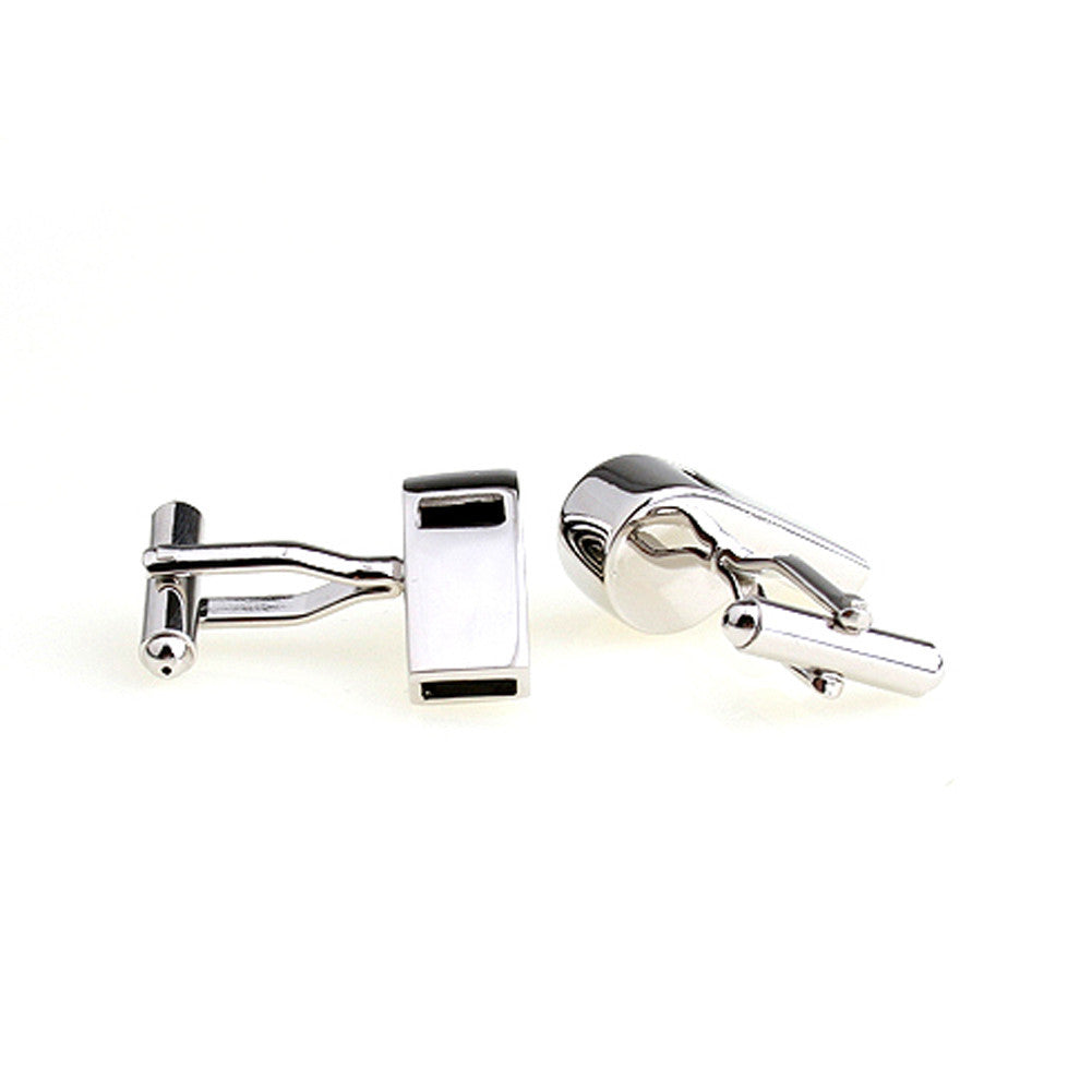 Style de vie des hommes Électroplaqué en acier blanc Boutons de manchette