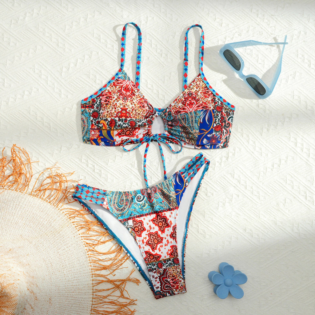 Femme imprimé floral Sexy Bikini à deux pièces