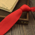 Narrow Woolen College Style Tie tricotée pour les hommes et les femmes
