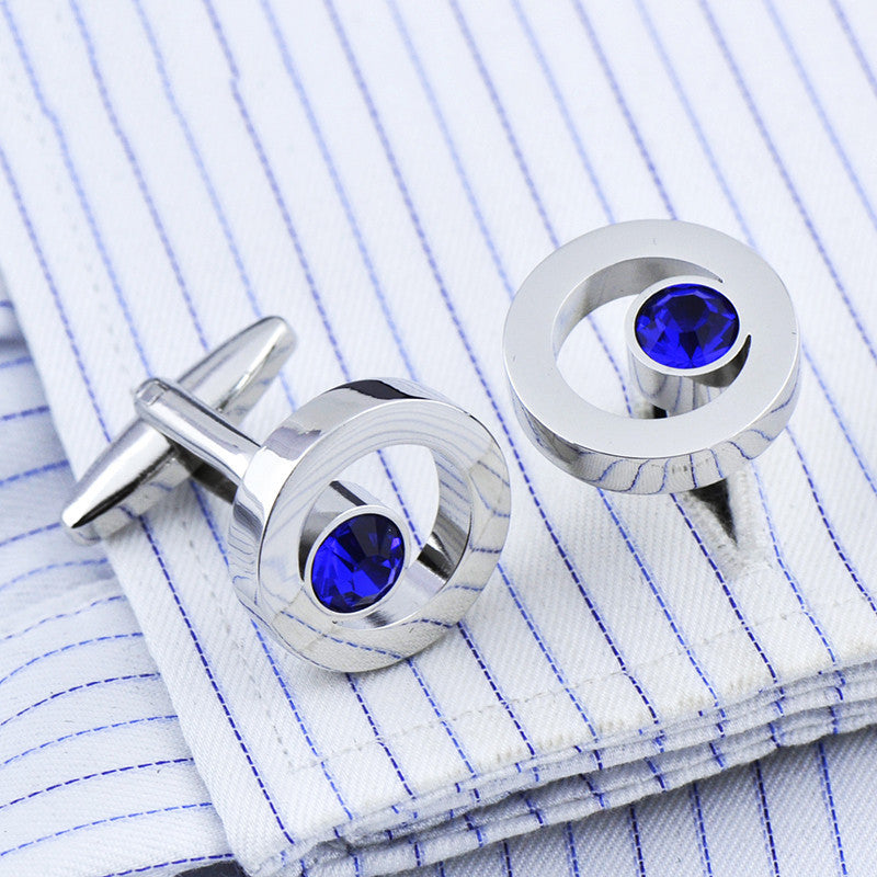 Men's Fashion Zircon Crystal Shirt Links