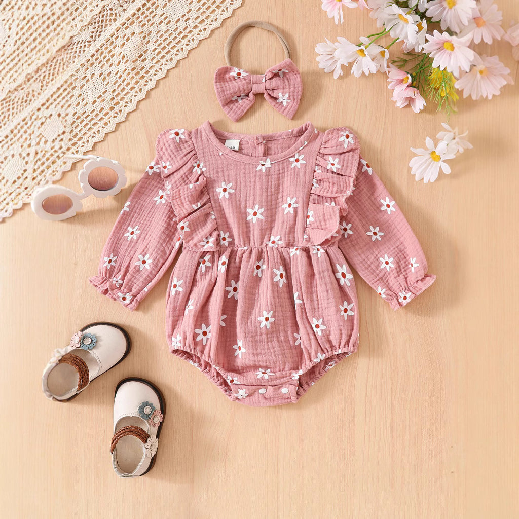 Romper Floral d'automne pour les filles