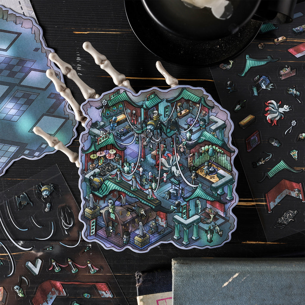 Micro Peur Monde Décompression Miniature Scene Sticker