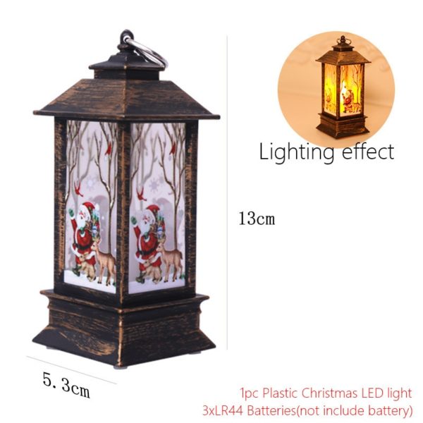 Lanterne de Noël LED bougie électronique lampe de table lumière de nuit pour les personnes âgées