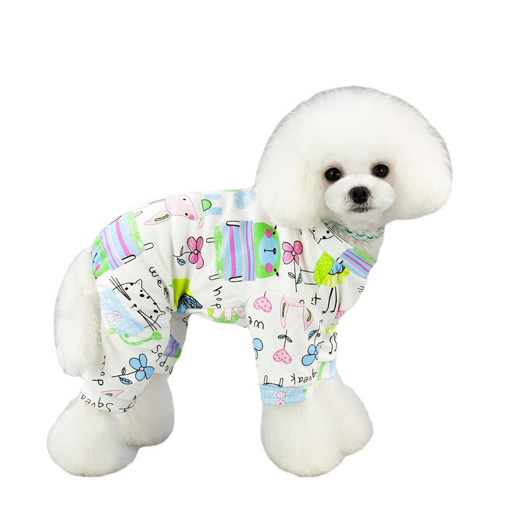 Vêtements pour animaux de compagnie Pyjama de cinq couleurs