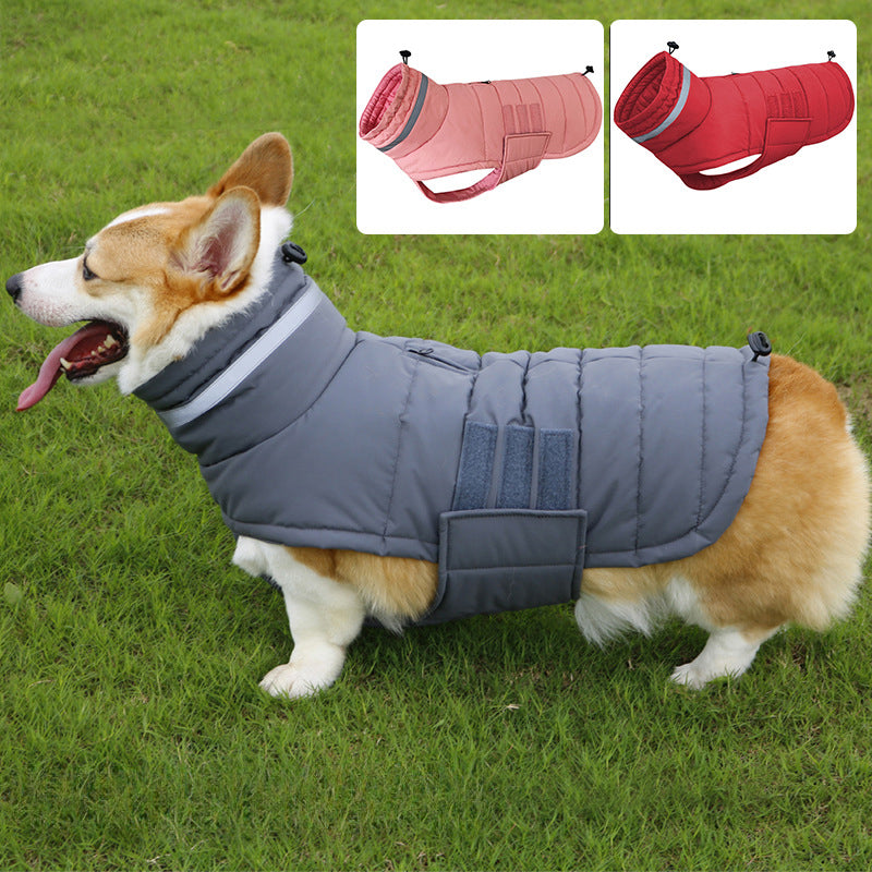 Manteau de chien Cold-Proof Warm Rain-Proof Vêtements de grand chien Corgi Vêtements Trench de chien