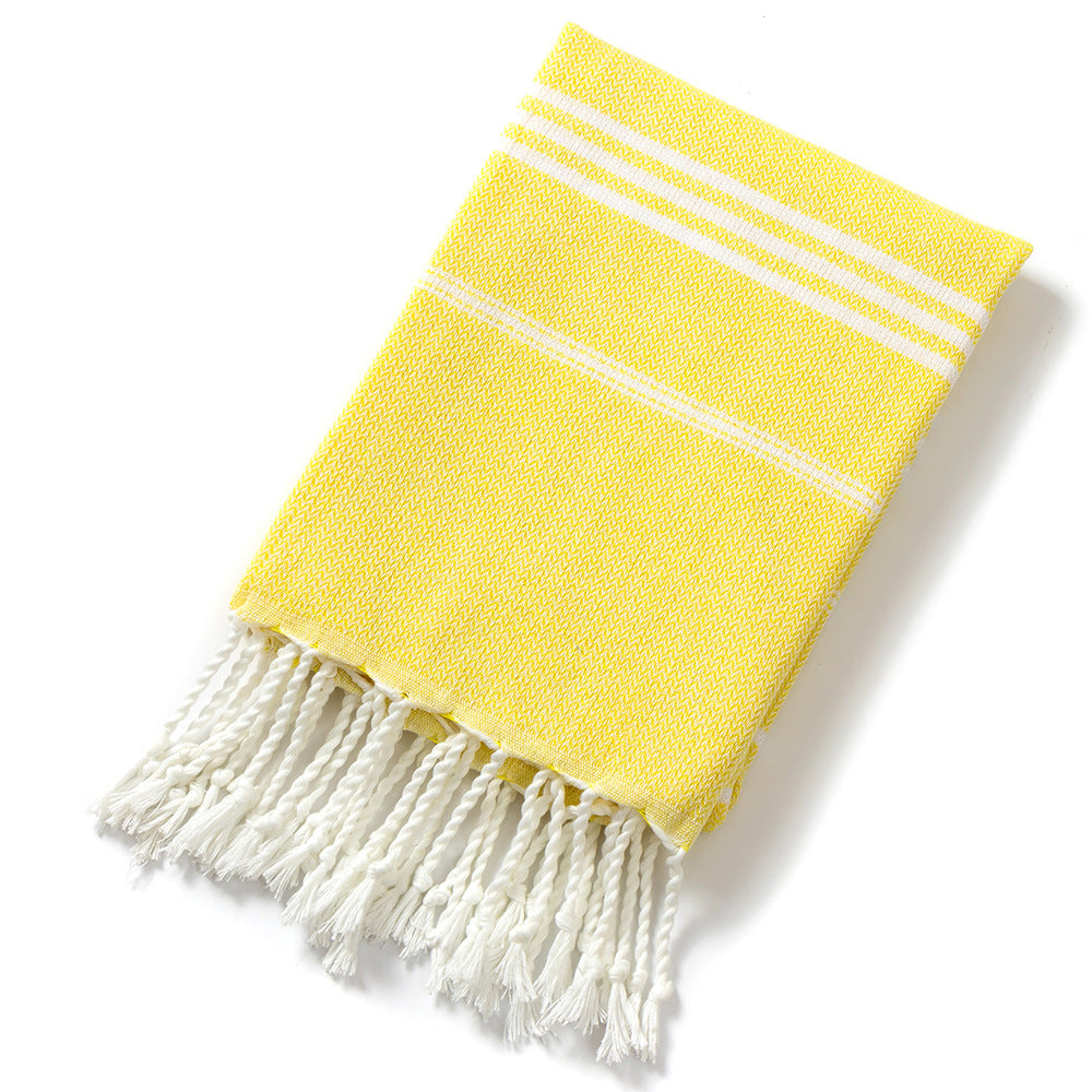 Tassel turc Polyester coton serviette de bain