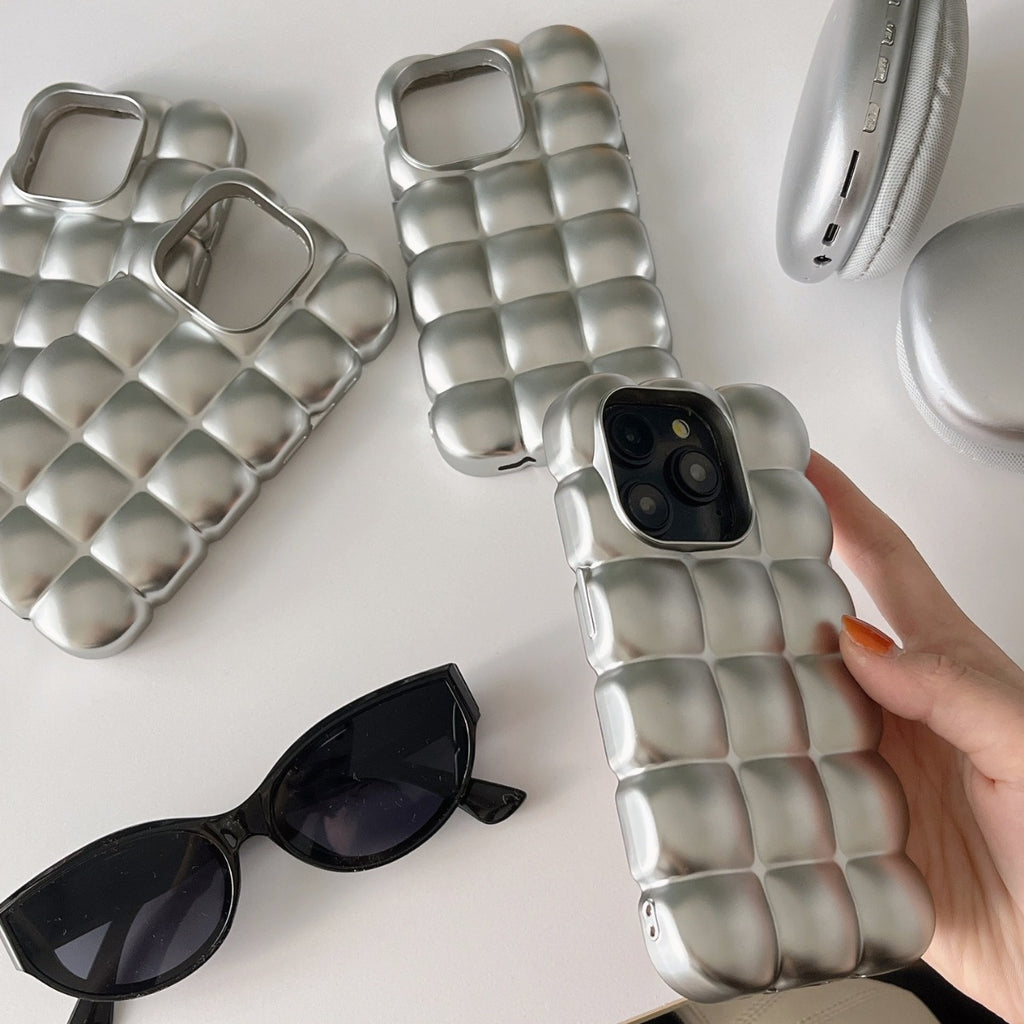 Électroplaquage Egg Waffle Matte Dossier téléphonique