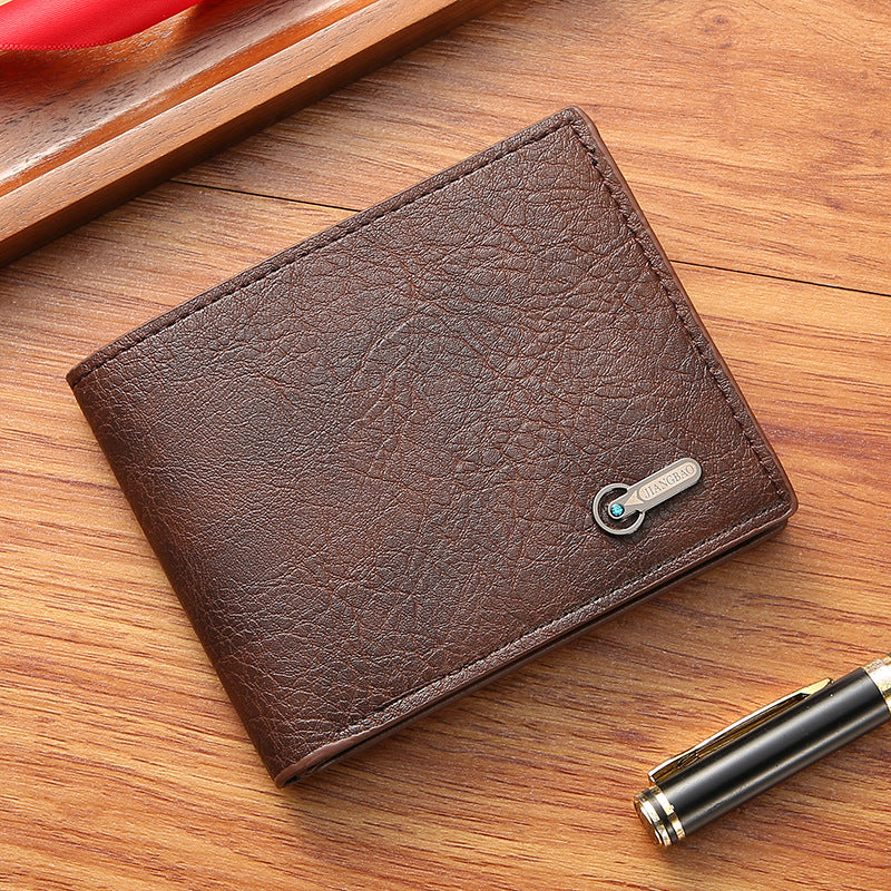 Portefeuille homme Business Casual Short Leather