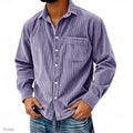 Chemise Homme Corduroy Corduroy rayée anti-rides sans fer