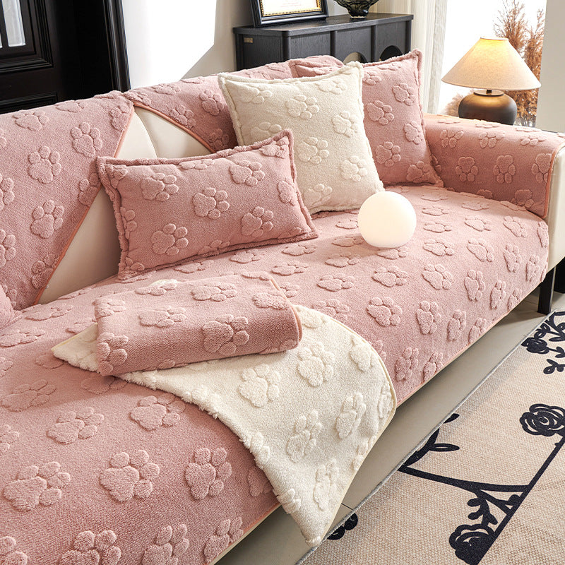 Sofa Coussin simple antidérapant de style crème polaire épais
