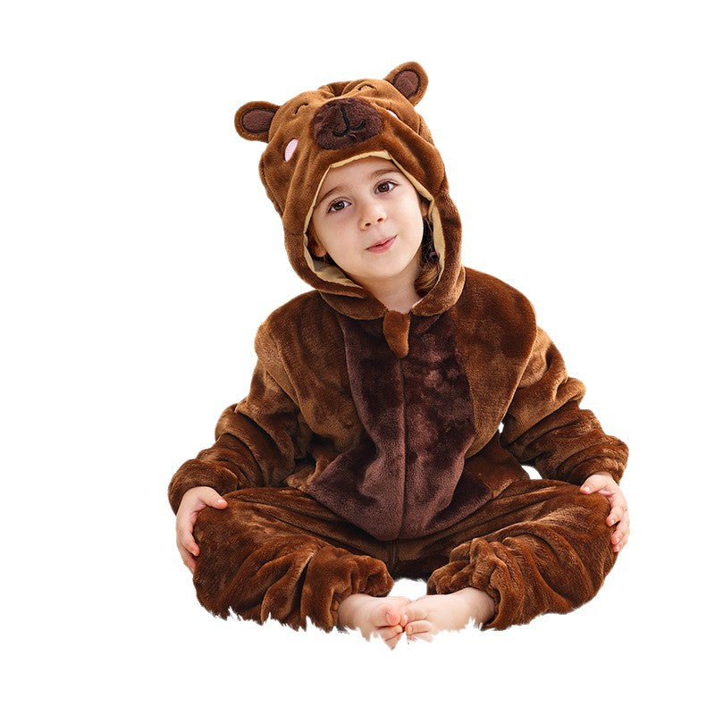 Enfant et tout-petit Onésie Classe A Costume de saut en flanelle Crawling