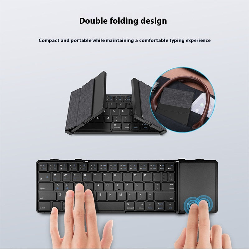 Bluetooth Foldable Mobile Phone Tablet Portable Mute Keyboard