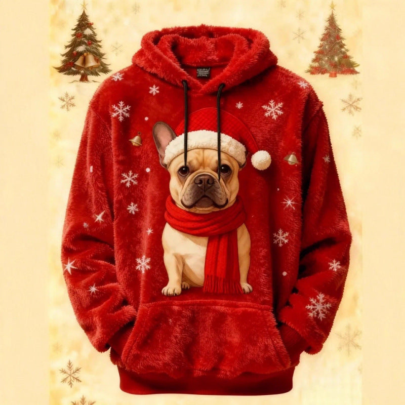 Sweatshirt à capuche à capuche de Noël imprimé numérique 3D