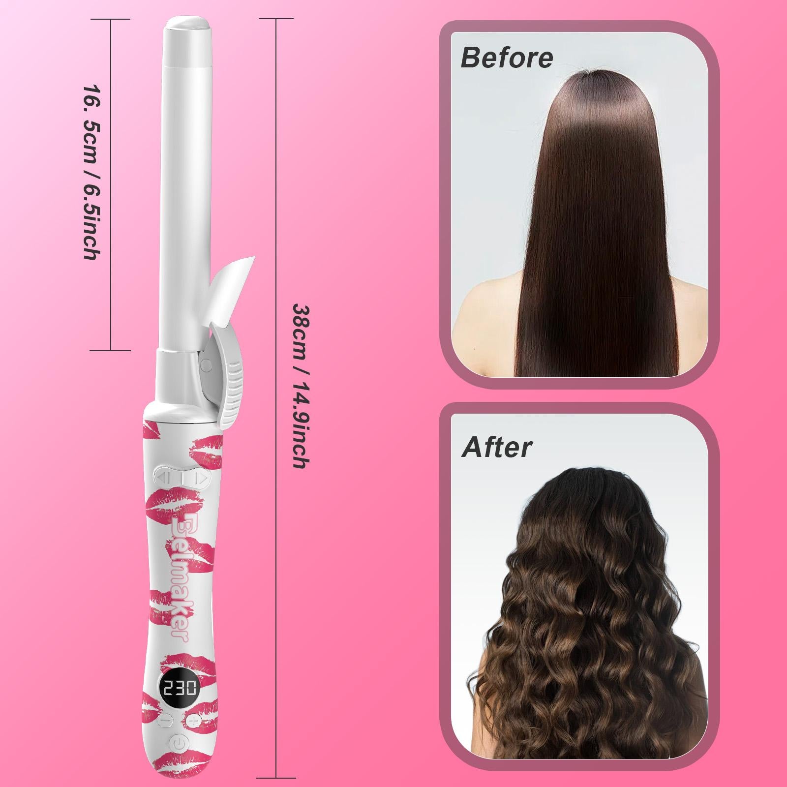 Iridescent Rotating Curling Iron Ceramic Curling Iron Convient à tous les types de cheveux Parfait
