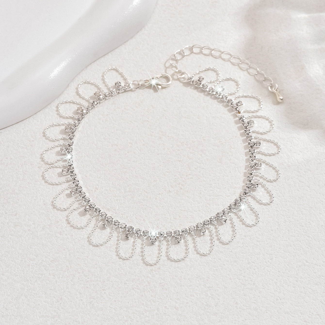 Style du commerce extérieur Perles douces rondes Dentelle Anklet