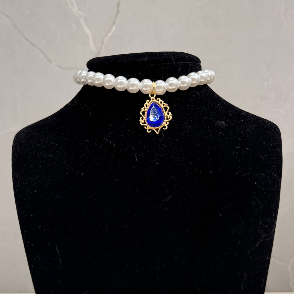 Style court cristal Zircon Vintage Pearl Fashion Choker