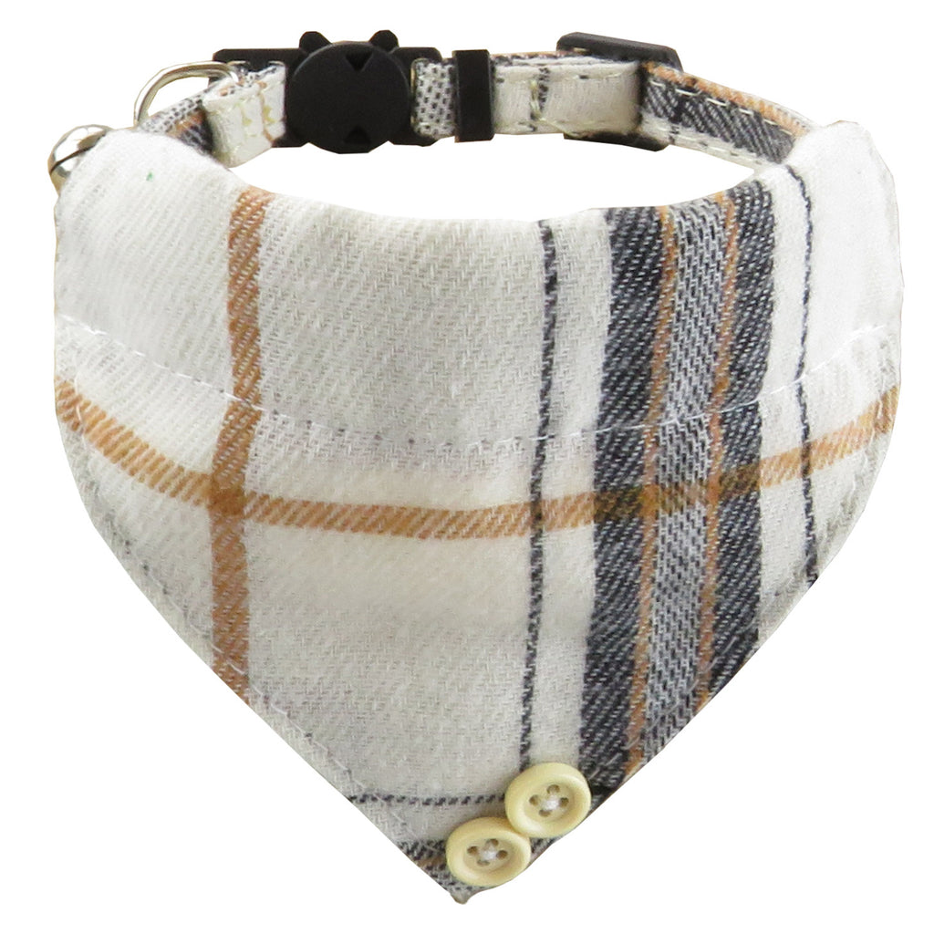 Bow Tie Cat Collar Bandana Breakaway Pet Collar Bandana avec Classic Plaid réglable Cat