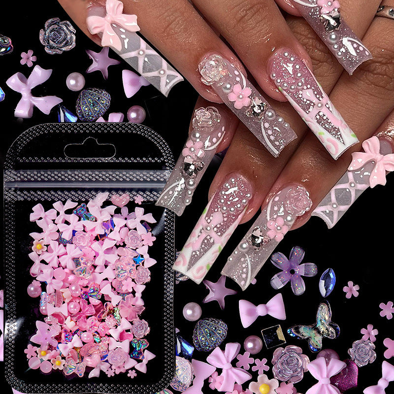 Nail Art Aurora Bow Accessoires en résine Décorations pour bricolage
