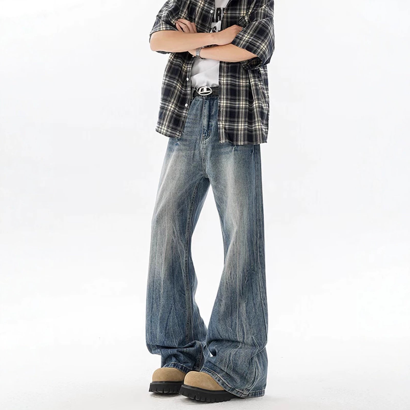 Pantalon casual pour hommes en crack électrique