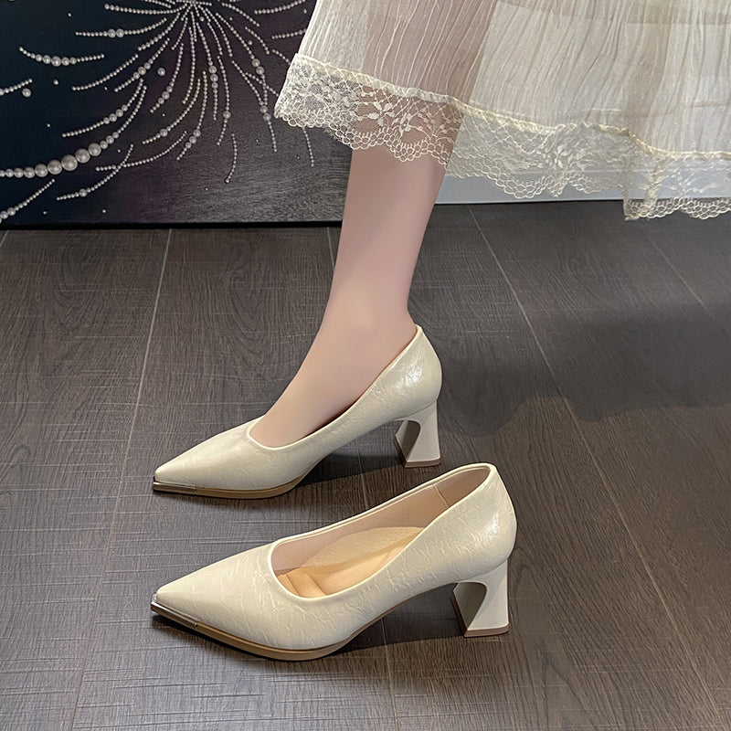 Pompes de talon pointées en pointe d'orteil pour femmes