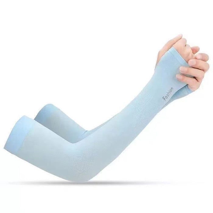 Unisex Cooling Ice Silk Sun Sleeves - Protection UV Bras mince Gardes pour le cyclisme extérieur