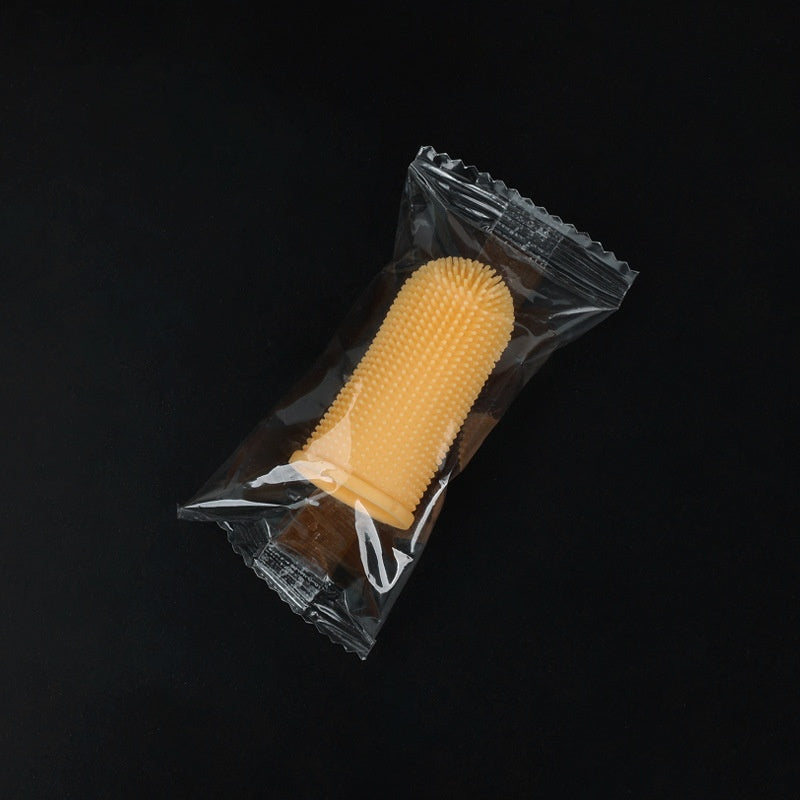 Bouchon de doigt en caoutchouc brosse à dents pour animaux de compagnie à 360 degrés
