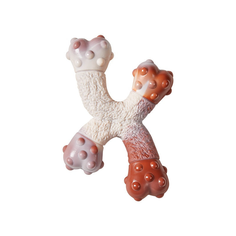Jeu 3 pièces Polka Dot Bone Grand moyen Jouet pour chien résistant aux piqûres