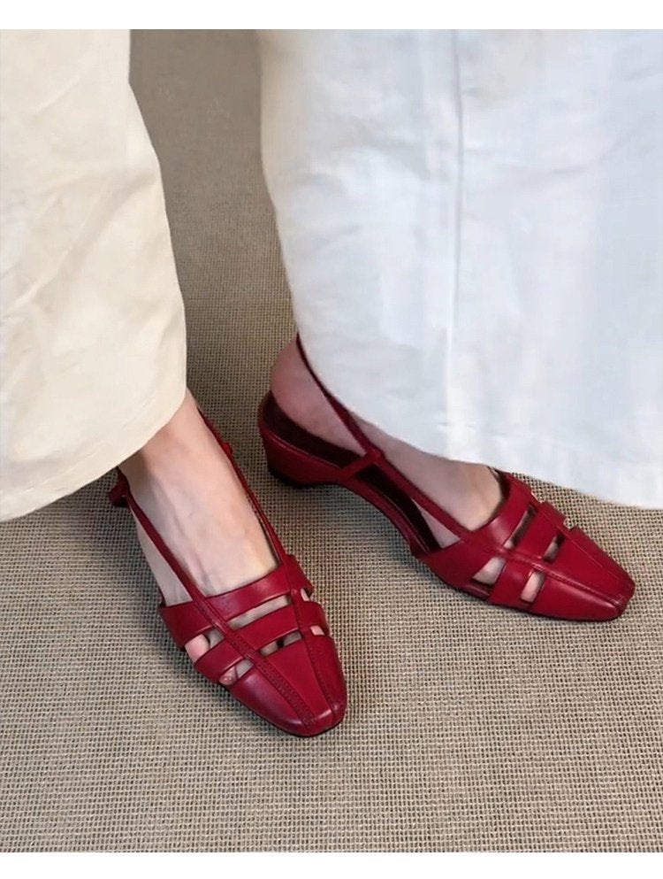 Sandales à talons à orteil fermé pour femmes
